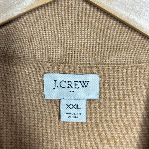 J. CREW Factory Schoolboy Sweater Blazer Heather Acorn Tan Sz XXL {3R1} - Picture 7 of 9